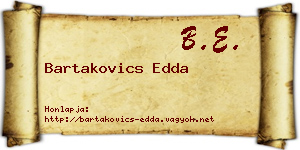 Bartakovics Edda névjegykártya
